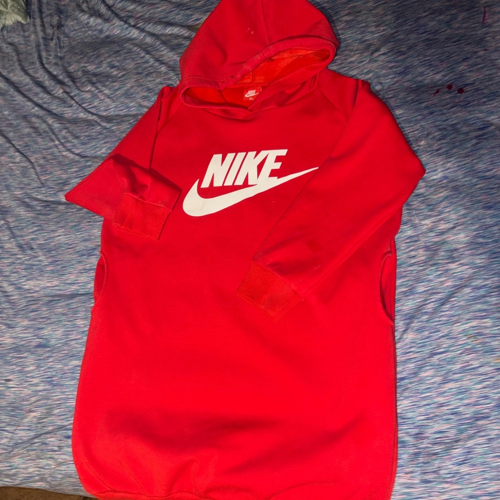 Nike Women’s Red Hooded Pullover Dress